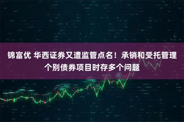 锦富优 华西证券又遭监管点名！承销和受托管理个别债券项目时存多个问题