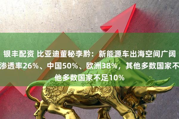 银丰配资 比亚迪董秘李黔：新能源车出海空间广阔，全球渗透率26%、中国50%、欧洲38%，其他多数国家不足10%